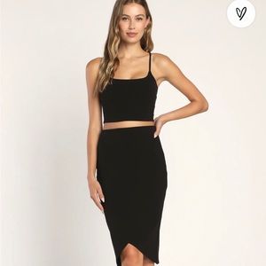 Lulu’s 2 piece black midi dress/skirt